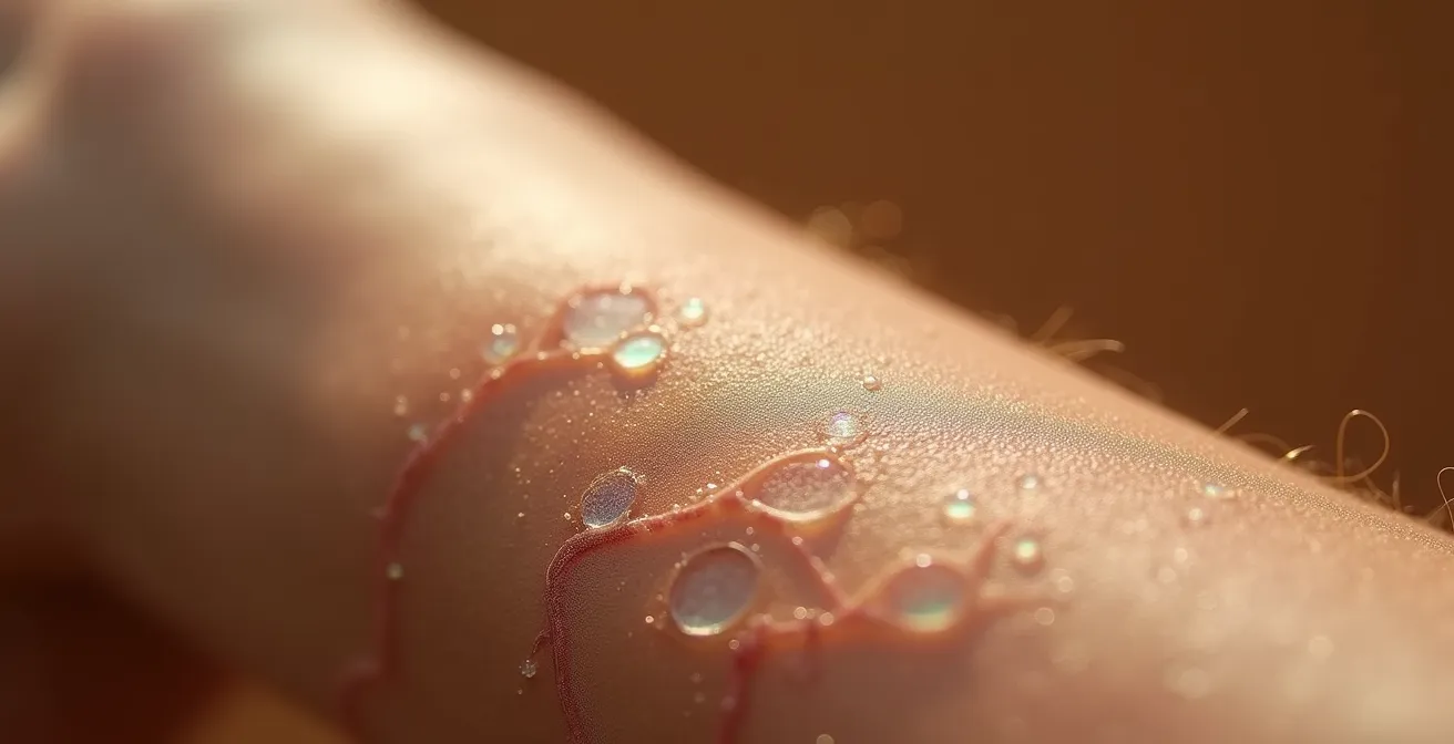 Prueba de identificación del subtono observando las venas de la muñeca